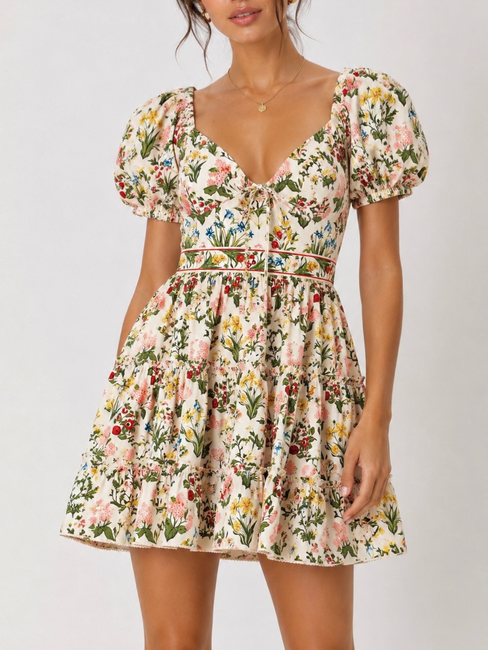 Agua by Agua Bendita Manzanilla Large Magdalena Amane Mini Dress NWT